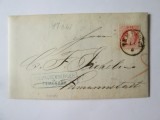 Rară! Scrisoare istorică circulată Timișoara-Sibiu cu timbru anulat cu ștampila oficială a poștei din Timișoara 1868