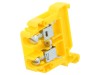 Conector POK pentru sina TS35, sectiune 0.5-10mm2, 2 terminale, 1 pista, carcasa poliamida, galben