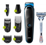 Kit de ingrijire multifunctional 7-in-1 Braun MGK3242, 4 piepteni, Autonomie 80 min + Aparat de ras Gillette SkinGuard