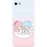 Husa silicon pentru Apple Iphone 6 Plus, Little Twins On Cloud
