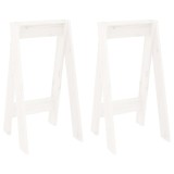 Cumpara ieftin Scaune, 2 buc., alb, 40x40x75 cm, lemn masiv de pin