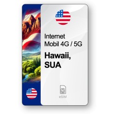 eSIM Internet Hawaii, SUA, valabil 7 zile, trafic 1 GB, Standard