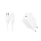 Incarcator de retea Joyroom JR-TCF20, USB-C, 20W, alb, cu cablu USB-C / Lightning 1m