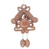 Decoratiune Craciun Ceas polirasina alba maro 12x2x18 cm