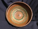 Arta / Traditie / Colectie - Veche farfurie / blid / castron realizat in zona Olteniei / Gorj !