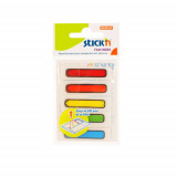 Stick Index Plastic Transparent Color 45 X 12 Mm, 5 X 20 File/set, Stick&quot;n - Sageata - 5 Culori Neon