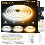 Cumpara ieftin Banda LED COB PAUTIX, Smart Kit, 10M, Alb reglabil, Flexibila, Control aplicatie