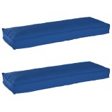 vidaXL Perne pentru paleți pentru bancă 2 buc Albastru regal 120x40x8 cm Material Oxford