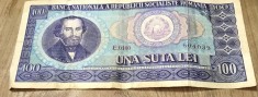 (BNK B) Romania bancnota 100 lei 1966 e0100