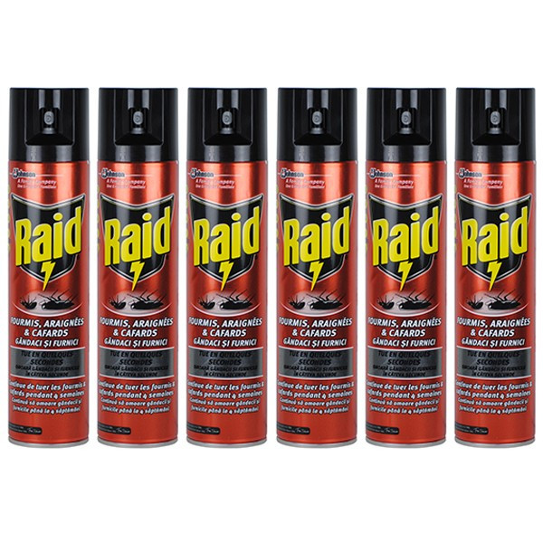 6 x Raid, spray anti-insecte taratoare, Gandaci, 6 x 400ml | Okazii.ro