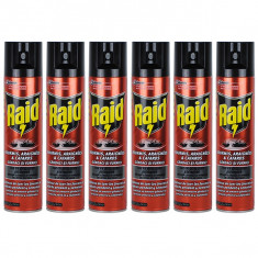 6 x Raid, spray anti-insecte taratoare, Gandaci, 6 x 400ml