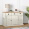vidaXL Servantă cu sertare VIGO, alb, 113x40x75 cm, lemn masiv de pin 353191