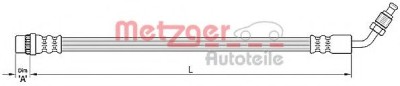 Conducta / cablu frana NISSAN INTERSTAR bus (X70) (2002 - 2016) METZGER 4110210 foto