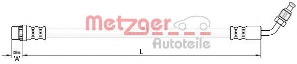 Conducta / cablu frana NISSAN INTERSTAR bus (X70) (2002 - 2016) METZGER 4110210