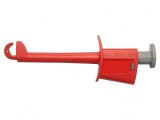 Clips de măsurare cu c&acirc;rlig 20A, roșu, 4mm, nichelat