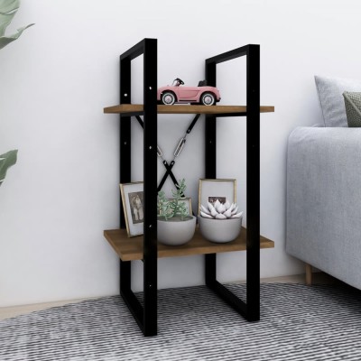 vidaXL Bibliotecă cu 2 niveluri stejar maro 40x30x70 cm lemn compozit 821302 foto