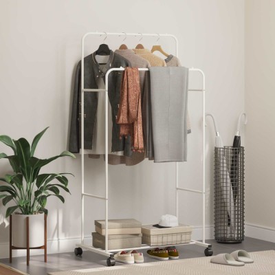 vidaXL Suport pentru H&amp;acirc;rtie Simplu Alb 80 x 53 x 156 cm 42021355 foto