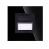 Spot LED Scara din sticla negru 1W 86x86x32mm 4000K lumina neutra SPN1426B