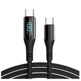 Cablu PD 100W Tip C cu Afisaj Digital 480Mbps 1.2m 2B044 XXM