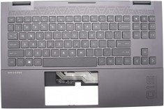 Carcasa superioara cu tastatura palmrest Laptop, HP, Omen 15-EK, 15-EN, 15Z-EN, TPN-Q238, TPN-Q236, M00666-001, KEQ46G3ETA, iluminata, monochrome, lay