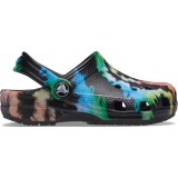 Saboți Crocs Kids&#039; Classic Tie-Dye Graphic Clog Negru - Black/Black