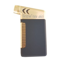 Bricheta Metal Antivant, Neagra, Gravata cu Textul Tau, G5