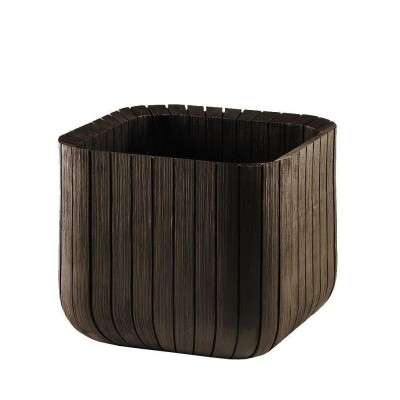 CURVER. Ghiveci imitatie lemn CUBE PLANTER L , maro, 50 L foto