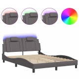 Cumpara ieftin Cadru de pat, Viana, cu LED fara saltea, gri, 140x190 cm