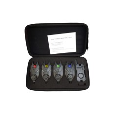 Set 4 Avertizori cu Stație Wind Blade pentru Pescuit + Geantă de Protecție F5-W