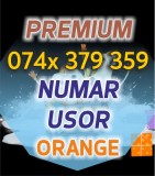 Numar PREMIUM Orange - 074x.379.359 Gold Aur Usor cartela numere usoare cartele