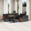 VidaXL Set de canapele pentru grădină 13 pcs Negru 80 x 80 x 71 cm 3365309