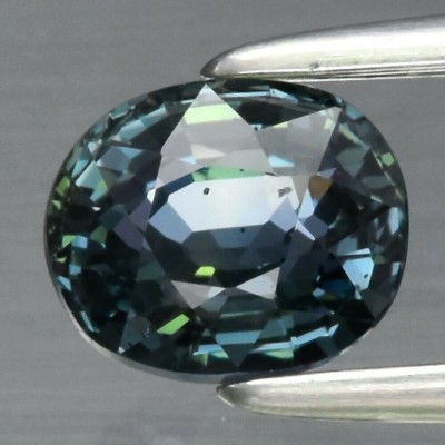 SAFIR NATURAL ALBASTRU-VERDE - 0,96 ct. Certificat de Autenticitate - NETRATAT ! foto