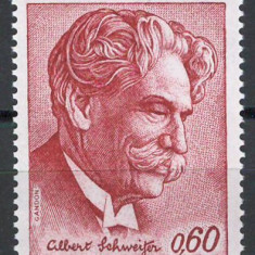 Monaco 1975 Mi 1175 MNH - 100 de ani de la nașterea lui Albert Schweitzer