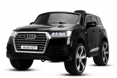 Masinuta electrica Audi Q7 2x35W 12V Scaun tapitat Negru foto