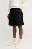 MSGM pantaloni scurti din bumbac culoarea negru, 3840MB76.257000