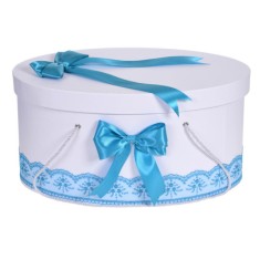 Cutie trusou botez dantela turcoaz si fundite asortate, Denikos&reg; 809