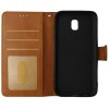 Husa tip carte cu stand denim gri cu maro pentru Samsung Galaxy J5 2017