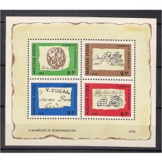 Ungaria 1972 - Ziua marcii postale, colita neuzata