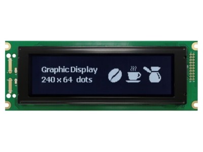 Afișaj LCD grafic 240x64 FSTN Negative RAYSTAR OPTRONICS 180x65x12,3mm LED alb foto