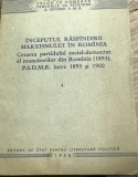 PRTD PCR 0442 Inceputul raspandiri Marxismului in Romania