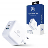 &Icirc;ncărcător GaN USB-A/USB-C 68W 3mk Hyper Charger - alb