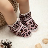 Ghetute roz imblanite cu imprimeu animal print (Marime Disponibila: 6-9 luni