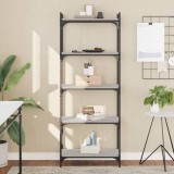 Gossi biblioteca cu 5 niveluri gri sonoma 60x30x154 cm lemn prelucrat
