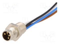 Conector M8 0,5m tată PIN 4 HIRSCHMANN cu cabluri soclu E 4A Filet M8