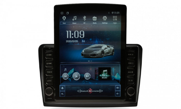 Navigatie Skoda Superb 2 2013-2015 AUTONAV Android GPS Dedicata, Model XPERT Memorie 128GB Stocare, 6GB DDR3 RAM, Display Vertical Stil Tesla 10&quot; Full