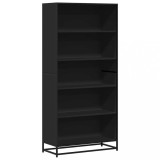 Cumpara ieftin Biblioteca, negru, 80,5x35x170,5 cm, lemn prelucrat