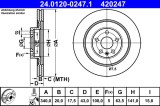Disc Frana ATE 24.0120-0247.1 Volvo C40 XC40 XC90 II