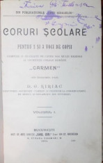 CORURI SCOLARE PENTRU 2 SI 3 VOCI DE COPII - D . G . KIRIAC ( DIRECTOR ) foto