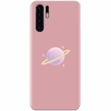 Husa silicon pentru Huawei P30, Saturn On Pink