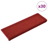 vidaXL Covorașe scară 30 buc 65x21x4 cm roșu